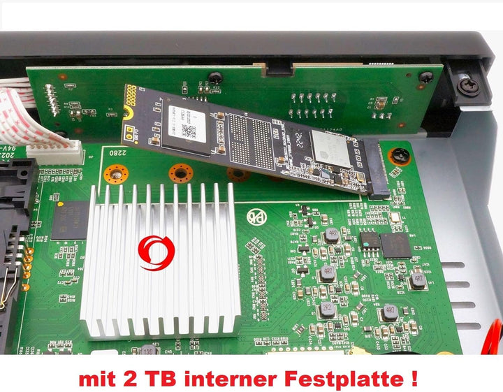 Octagon SF8008 UHD 4K Supreme Combo + 2TB Festplatte INTERN, Sat- Kabel- & DVB-T2 Receiver, E2 Linux