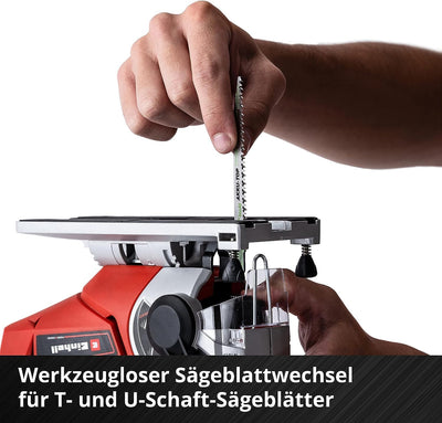 Einhell TE-JS 18 Li-Solo Akku-Stichsäge, 18 V Systemakku (2400 1/min Hubz., 80mm max. Schnittt., Sta