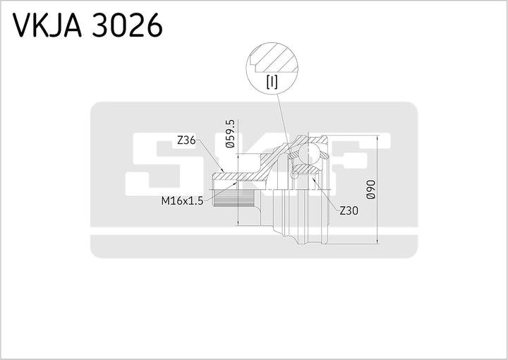SKF VKJA 3026 Gelenksatz, Antriebswelle
