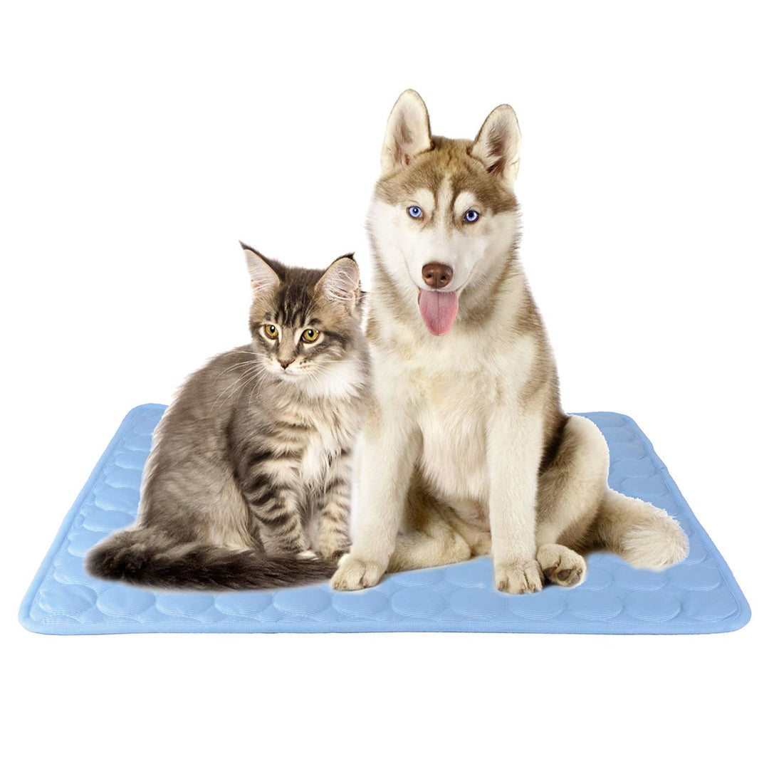 Haustier-Matte Kühlkissen für Katzen und Hunde Nicht Giftig/Blau (L) Blau L 102 x B 70 x H 1 cm, Bla