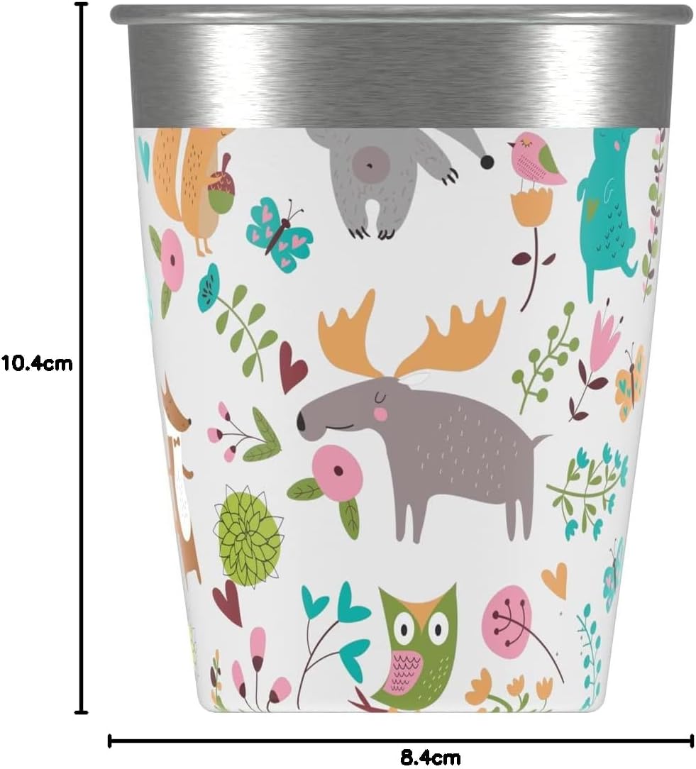 SIGG Kinderbecher Set (4 x 0.35 L), Trinkbecher für Kinder in 4 bunten Designs für Jungen und Mädche