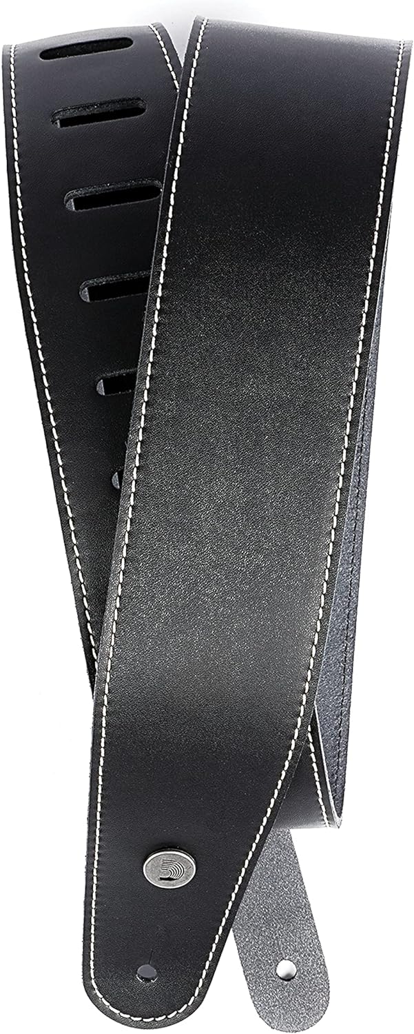 Planet Waves 25LS00-DX Ledergurt Classic Leather Strap Collection Contrast Stitch - Black Länge: 128