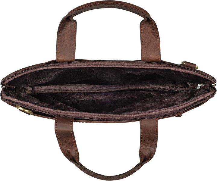 STILORD Ross Vintage Laptoptasche 13,3 Zoll - 14 Zoll Leder Laptophülle Herren Schmal Dokumententasc