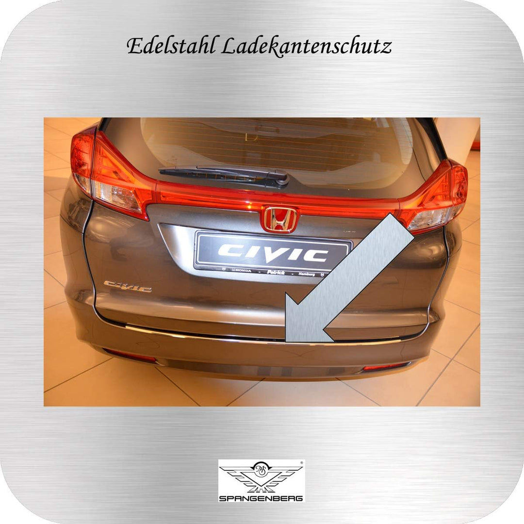 Spangenberg Edelstahl Ladekantenschutz passend für Honda Civic IX Tourer Kombi ab Baujahr 01.2014- A