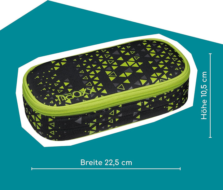 neoxx - Jump Schlamperbox Code Breaker - Recycelte PET-Flaschen, Hauptfach mit Reissverschluss, 10 S