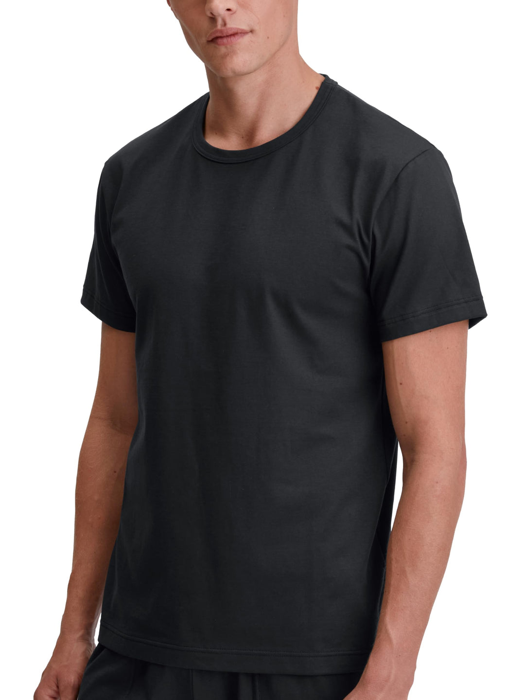 CALIDA Herren Rmx Sleep Leisure T-Shirt (1er Pack) 46-48 Schwarz, 46-48 Schwarz