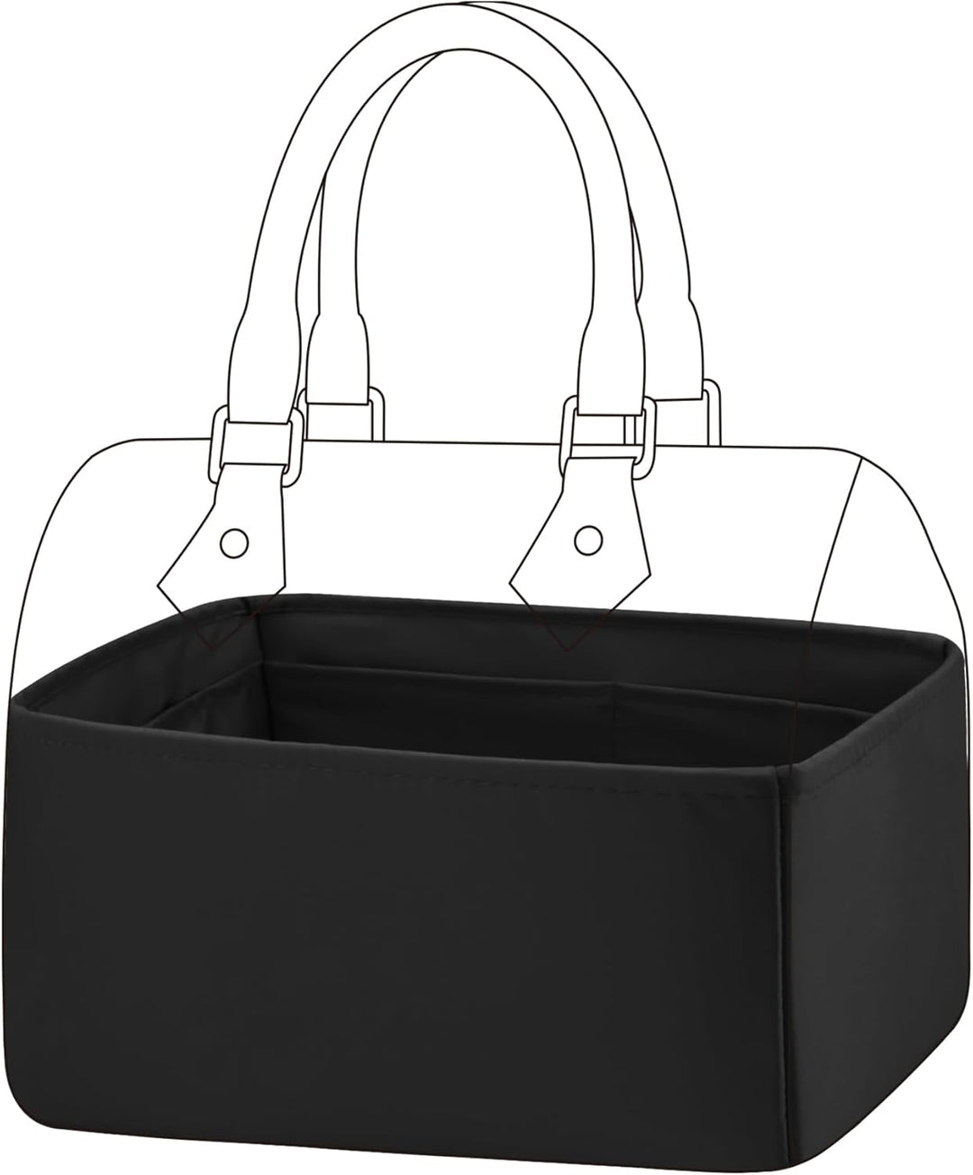 DGAZ Handtaschen Organizer Einsatz, Seide Handtaschenorganisator für LV Speedy Nano/20/25/30/35/40/4