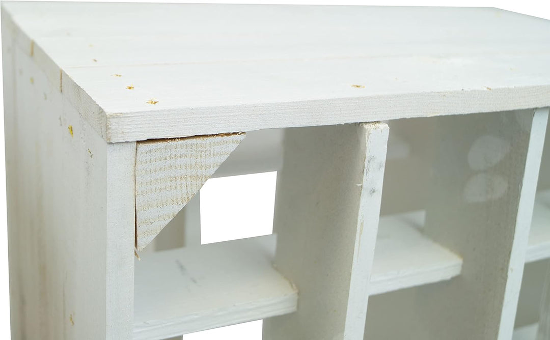 Kistenkolli Altes Land Weinregal 16er Weiss Masse 40x40x27cm Regalkiste Flaschenablage Weinregal Apf