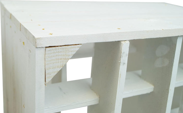 Kistenkolli Altes Land Weinregal 16er Weiss Masse 40x40x27cm Regalkiste Flaschenablage Weinregal Apf