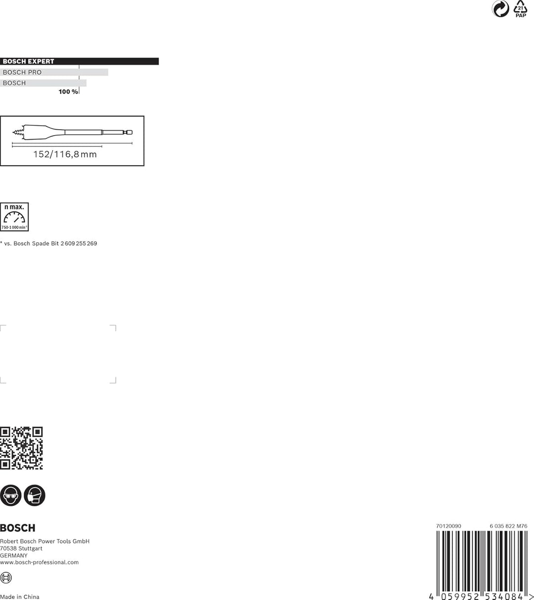 Bosch Accessories 7x Expert SelfCut Speed Flachfräsbohrer Set (für Weichholz, Grobspanplatte, Ø 16-3