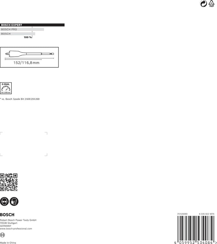 Bosch Accessories 7x Expert SelfCut Speed Flachfräsbohrer Set (für Weichholz, Grobspanplatte, Ø 16-3