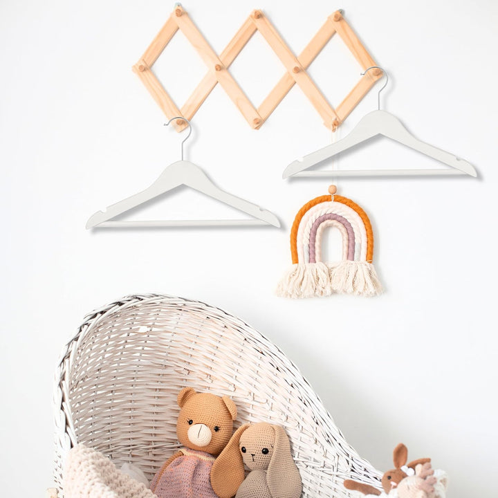 OGIVO Kleiderbügel Kinder Holz– 20er Set – Kinder Bügel aus Holz 32 cm – Holzkleiderbügel 360° drehb