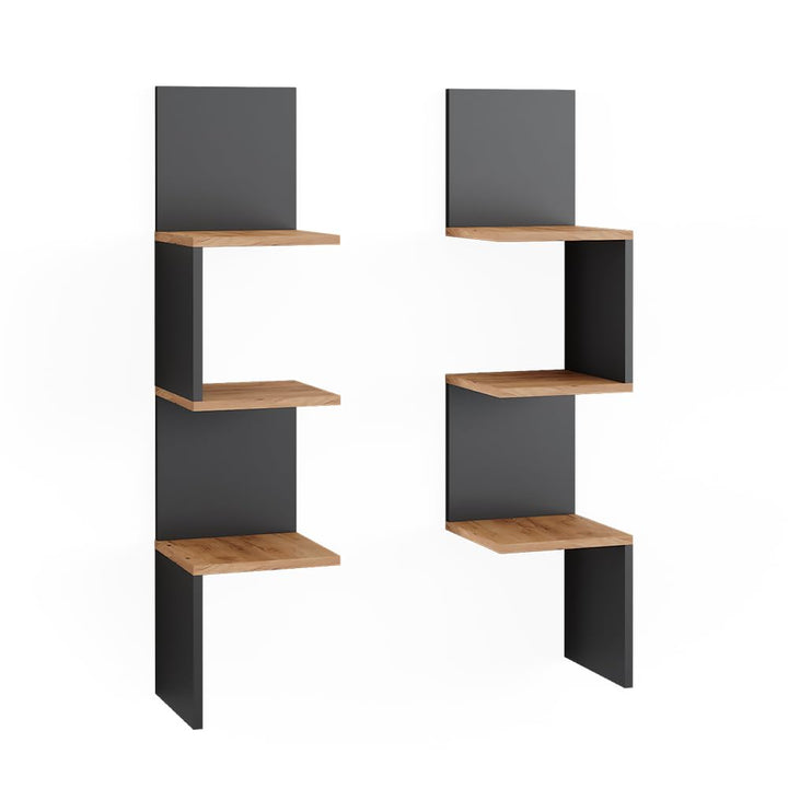 Vicco Eckregal Paolo, Bücherregal, Anthrazit, 28 x 116.4 cm 2er Set Anthrazit 116 cm, 2er Set, Anthr