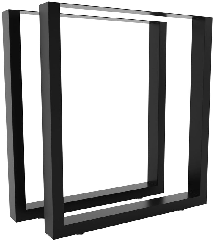 CLP 2er Set Tischbeine Velden Für Couchtisch Oder Beistelltisch I Höhe 43 cm, Farbe:schwarz, Grösse: