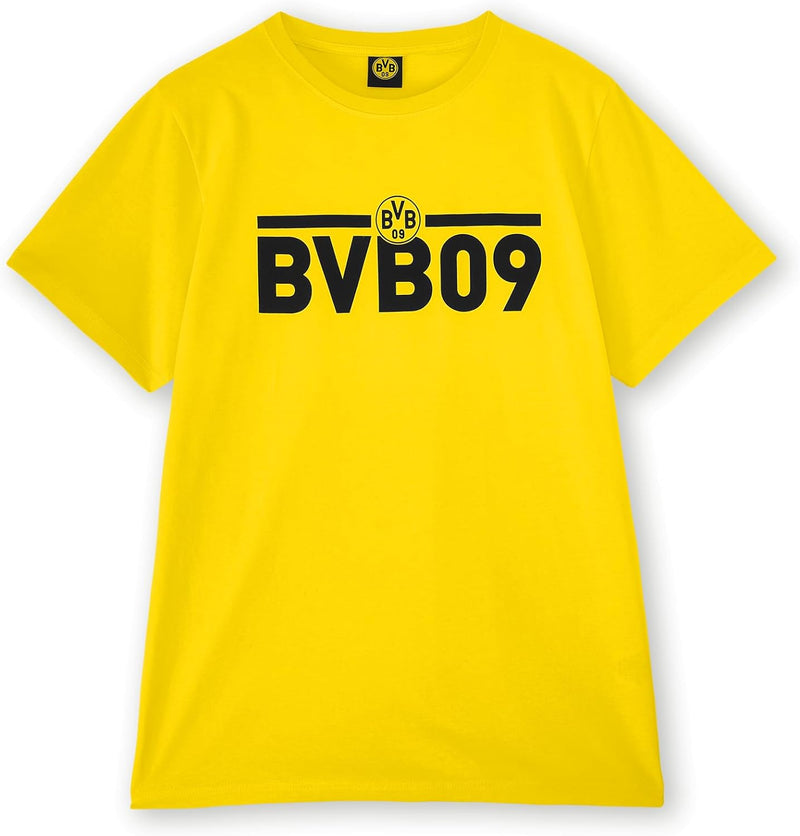 Borussia Dortmund Unisex – Erwachsenen BVB Schlafanzug Schwarzgelb, Shirt, Hose, Exklusive Kollektio