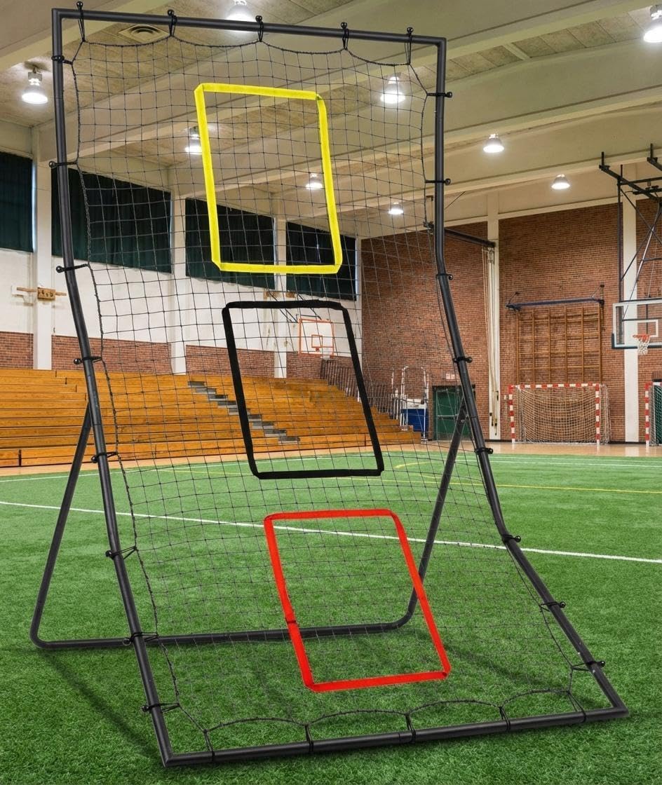 GarveeHome Baseball &amp; Softball Rebounder Netz 180x120cm– 3 Zielzonen Für Pitchen &amp; Fielding, Ohne Fä