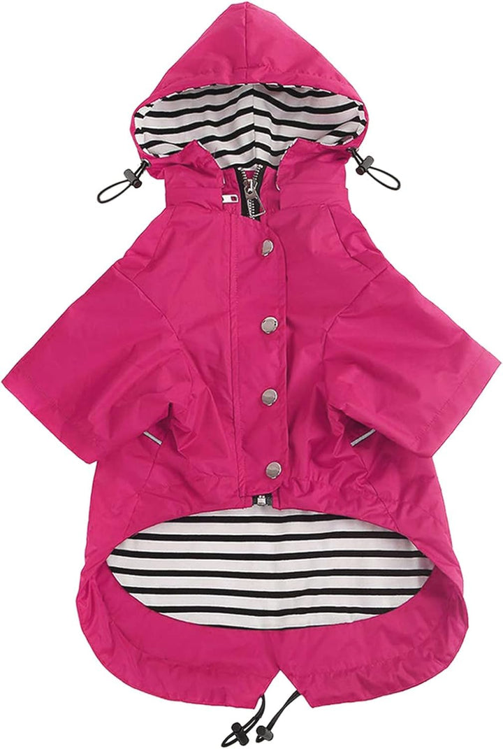 Pethiy Premium Hunde Regenmantel,Regenjacken für Hunde,wasserdicht Hundemantel mit Reissverschluss,H