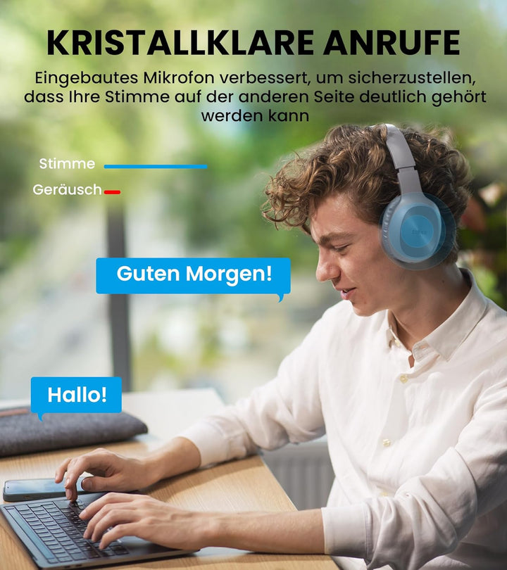 EDIFIER W600BT Bluetooth-Headset (Bluetooth V5.1) - Kabellose Over-Ear Kopfhörer mit bis zu 30 Std.