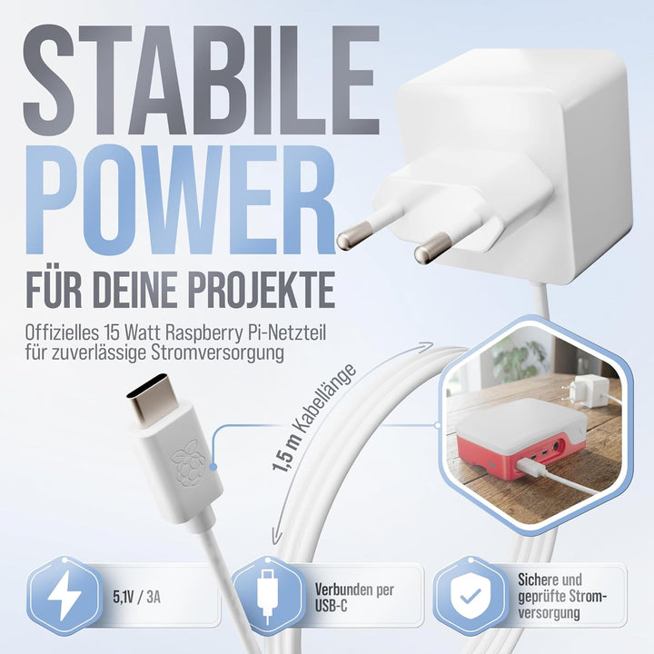 db-tronic Raspberry Pi 4 4GB Starter Set | 64GB Edition | Offizielles Netzteil 15W | Offizielles Geh