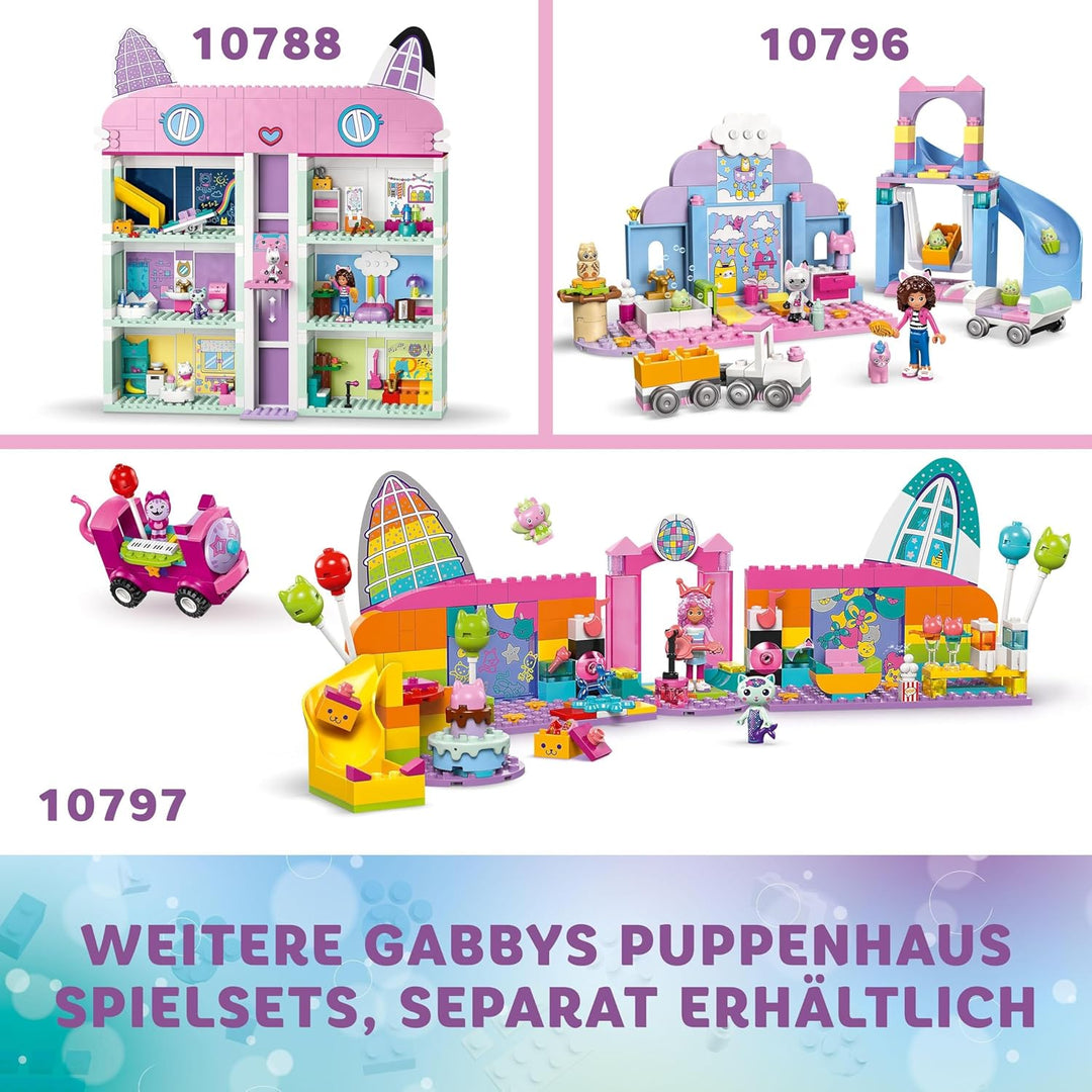 Lego 4+ Gabbys Puppenhaus Gabbys Partyraum, Disco-Spielset mit Rutsche und Tierfiguren für kreative