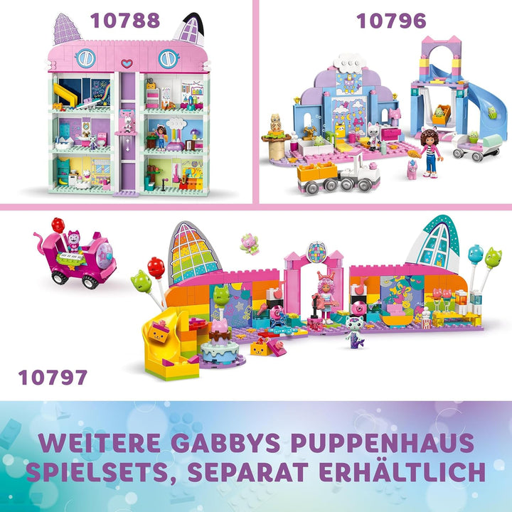 Lego 4+ Gabbys Puppenhaus Gabbys Partyraum, Disco-Spielset mit Rutsche und Tierfiguren für kreative