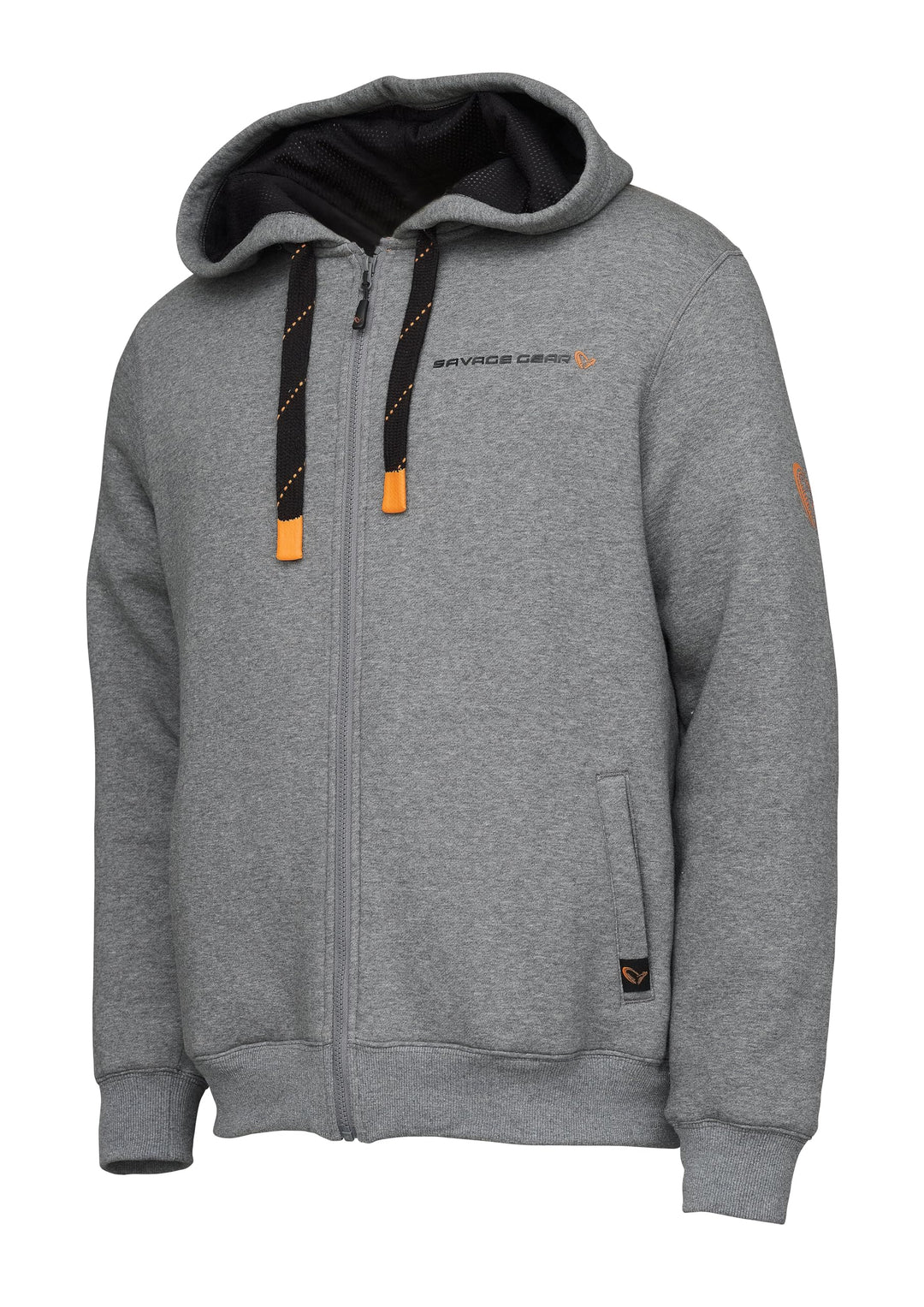 Savage Gear Classic Zip Hoodie Grey Melange Kapuzen-Pullover Angeln M/L/XL M Grau, M Grau