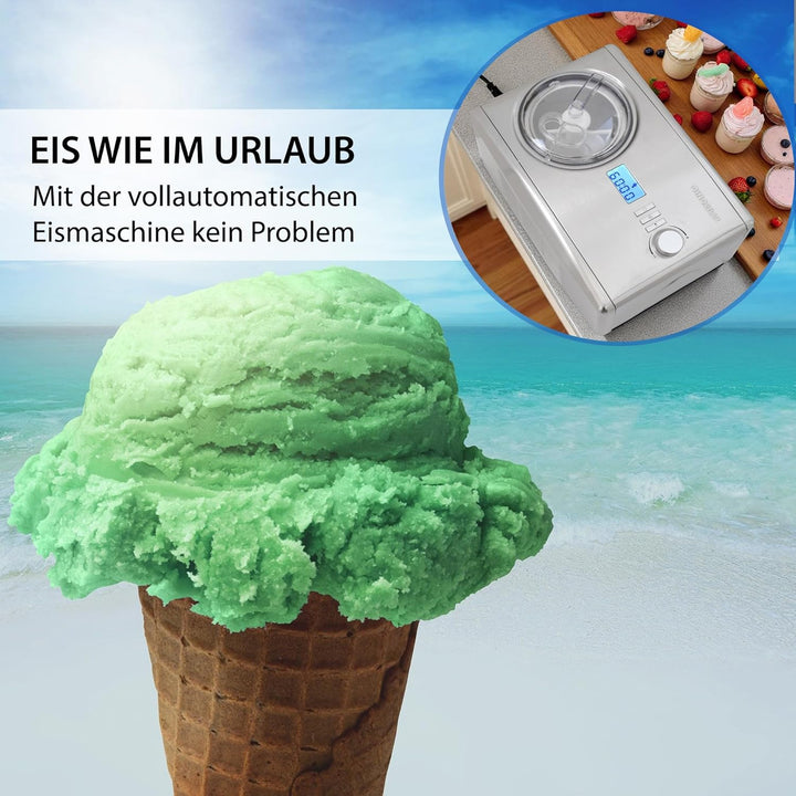 Syntrox Germany Eismaschine Suffix Softeismaschine & Joghurt-Bereiter, Softeismaschine, Digitale Eis
