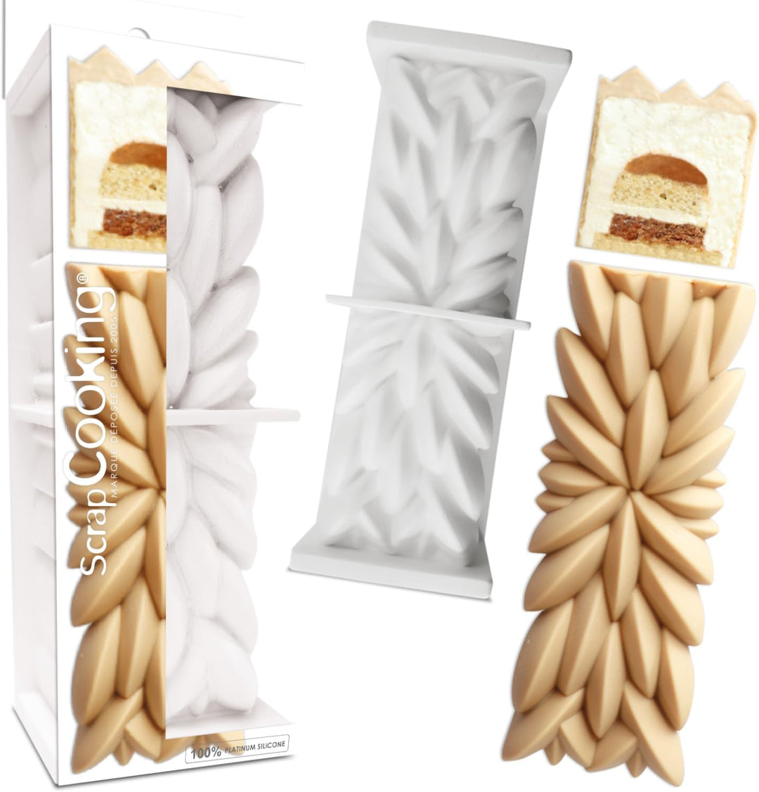 ScrapCooking - Instant 3D Silikonform - Kuchenform 25 x 8 x 8 cm - Professionelle Qualität – Gebäck