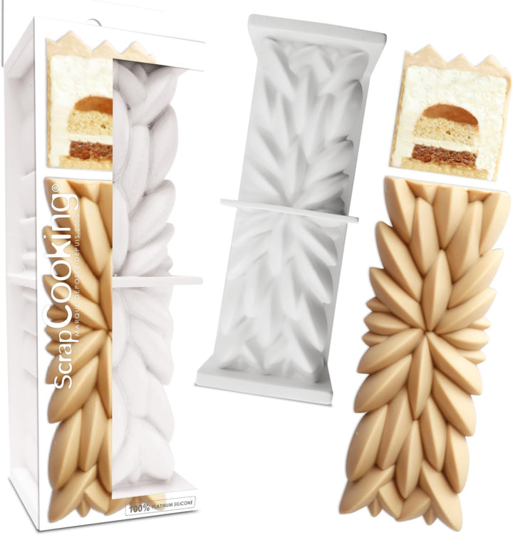 ScrapCooking - Instant 3D Silikonform - Kuchenform 25 x 8 x 8 cm - Professionelle Qualität – Gebäck