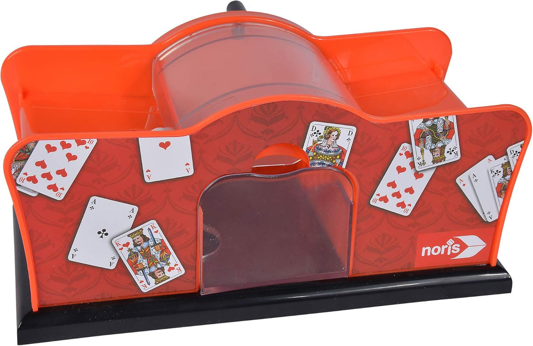 noris 606154620 - Kartenmischmaschine manuell inkl. Kurbel, für Kartengrösse bis 9, 2 x 6 cm, ab 8 J