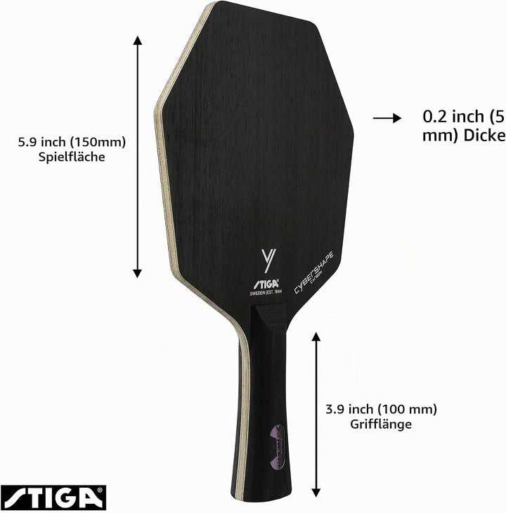 Stiga Cybershape Carbon Professionelles Tischtennisholz – Neuer Revolutionärer Profi Tischtennisschl