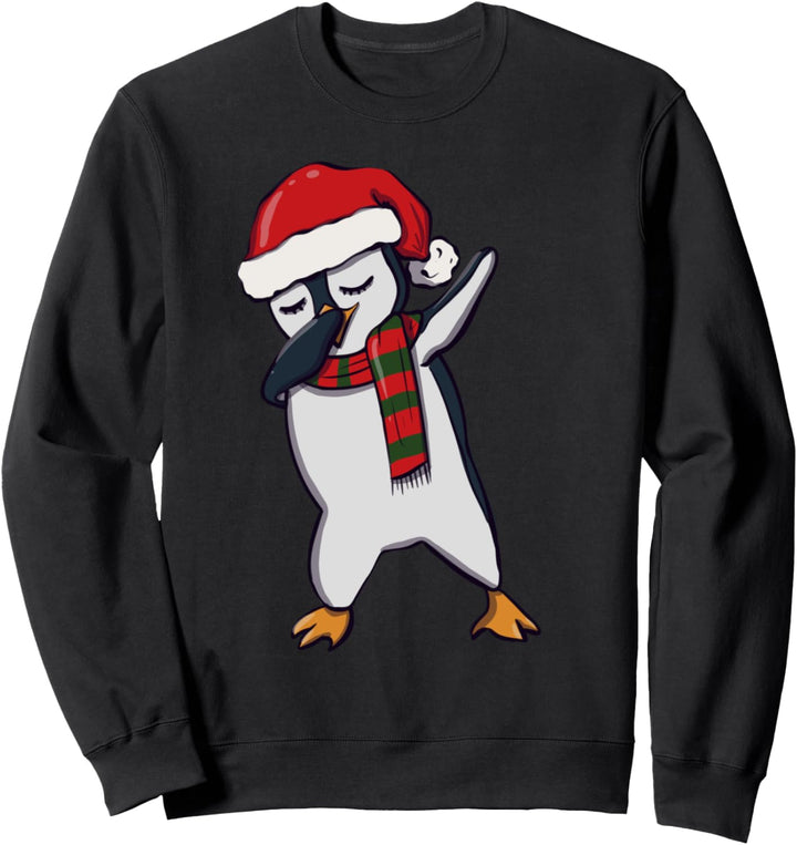 Weihnachten Dabbing Pinguin Kinder Jungs Xmas Weihnachts Sweatshirt
