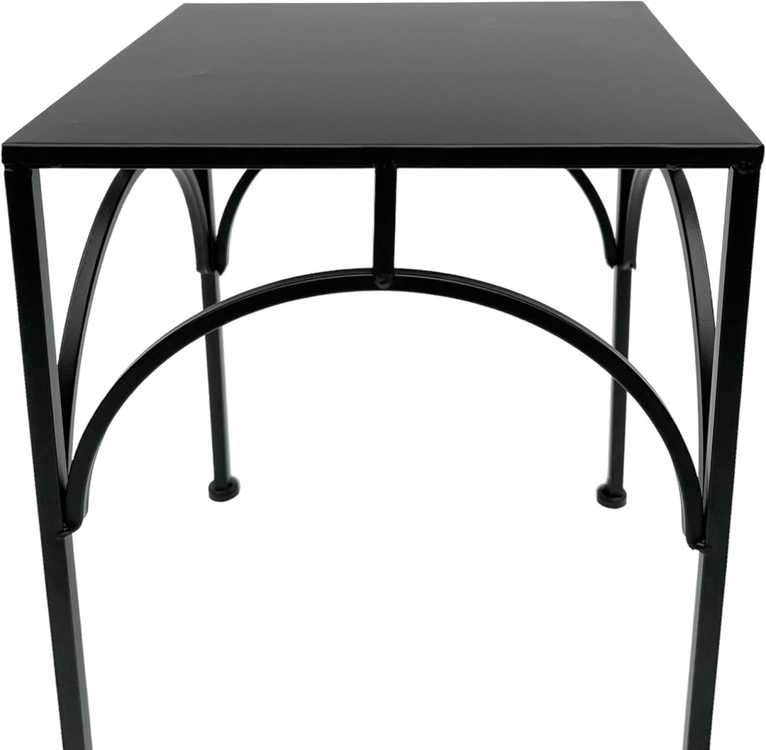 DanDiBo Blumenhocker Metall Schwarz Eckig Blumenständer Beistelltisch 96449 Blumensäule Pflanzenhock