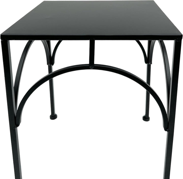DanDiBo Blumenhocker Metall Schwarz Eckig Blumenständer Beistelltisch 96449 Blumensäule Pflanzenhock