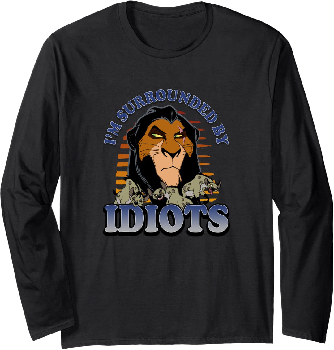 Disney Lion King Scar Surrounded By Idiots Langarmshirt