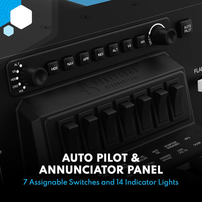Honeycomb Aeronautical Bravo Throttle Quadrant with Auto Pilot & Annunciator Panel in aviation quali