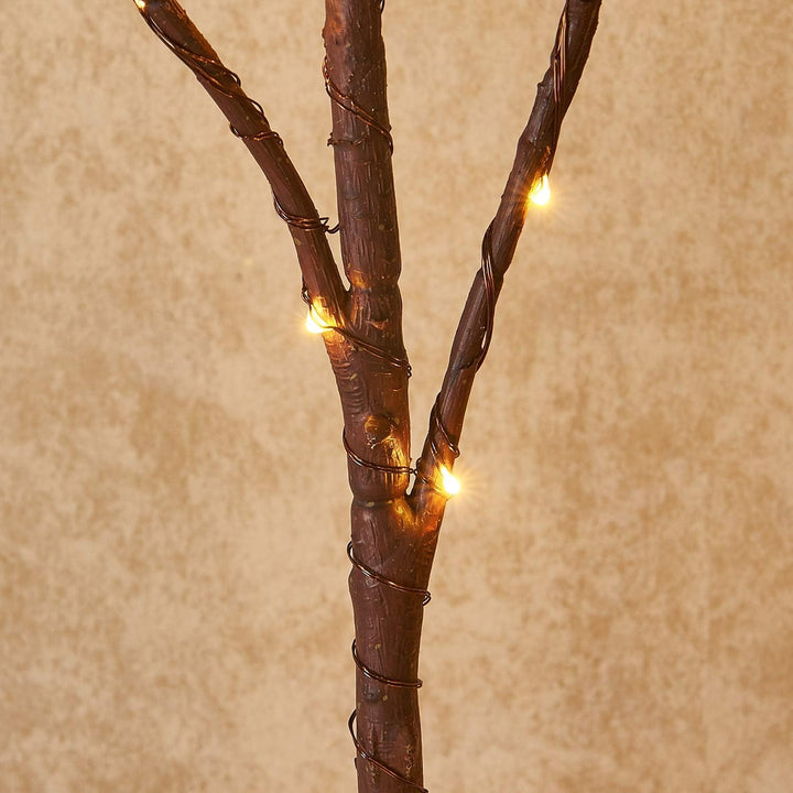 Hairui LED Beleuchtete Zweige mit 100LEDs 80CM Lichterbaum Lichterzweige Braune Künstliche Baumbeleu