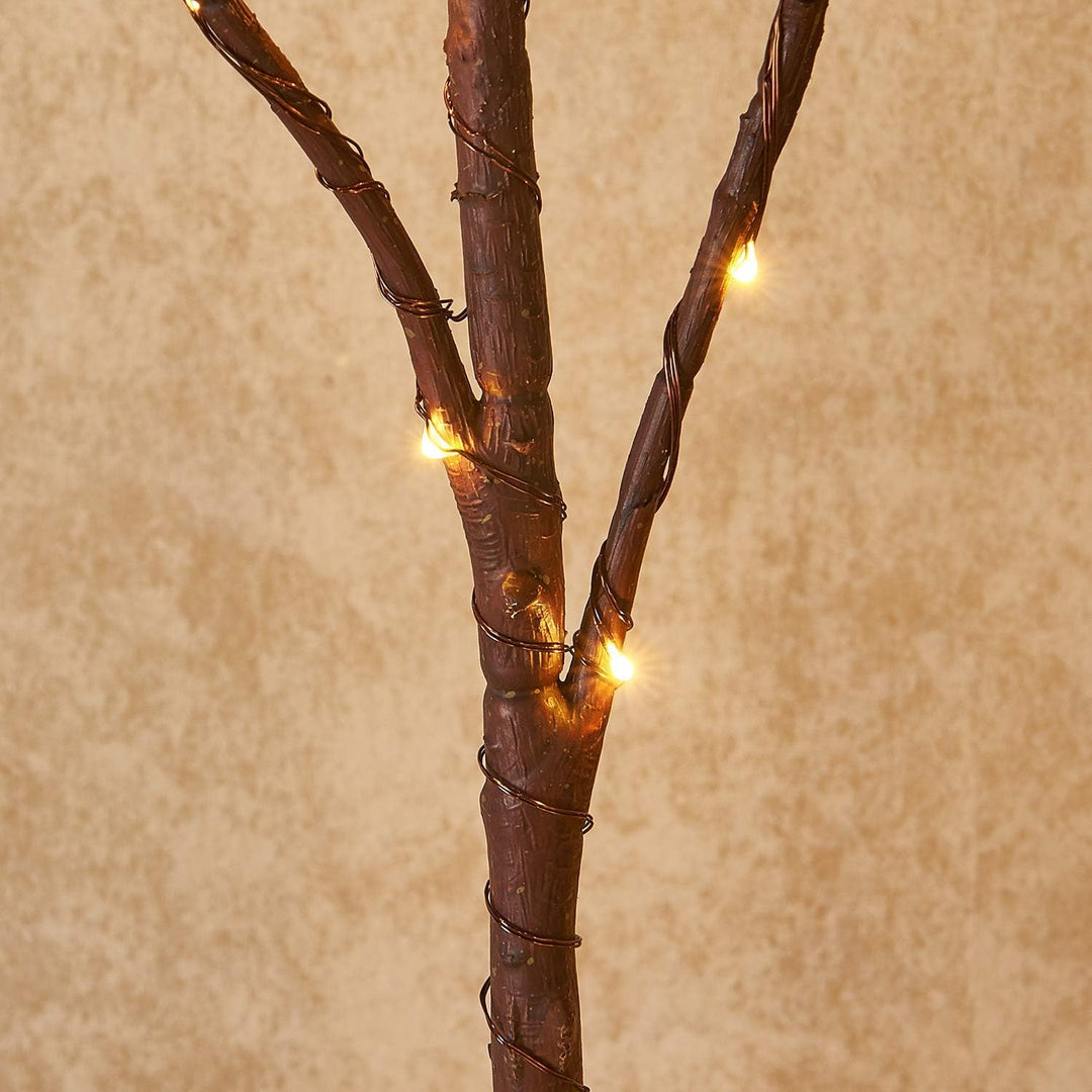 Hairui LED Beleuchtete Zweige mit 100LEDs 80CM Lichterbaum Lichterzweige Braune Künstliche Baumbeleu