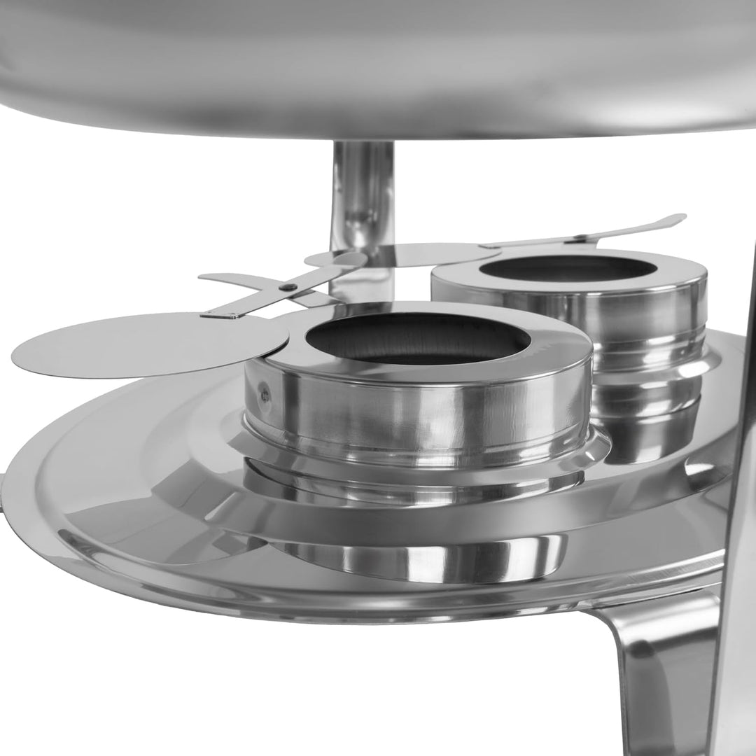 Mahlzeit Edelstahl Chafing Dish oval 5 Liter | Speisenwärmer rund, Wärmebehälter, Warmhaltebehälter