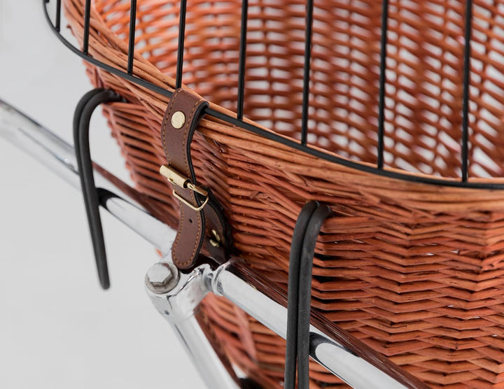 TRIXIE Hundekorb für das Fahrrad vorne bis 5 kg 44 × 48 × 33 cm - gewobener Hundefahrradkorb für den