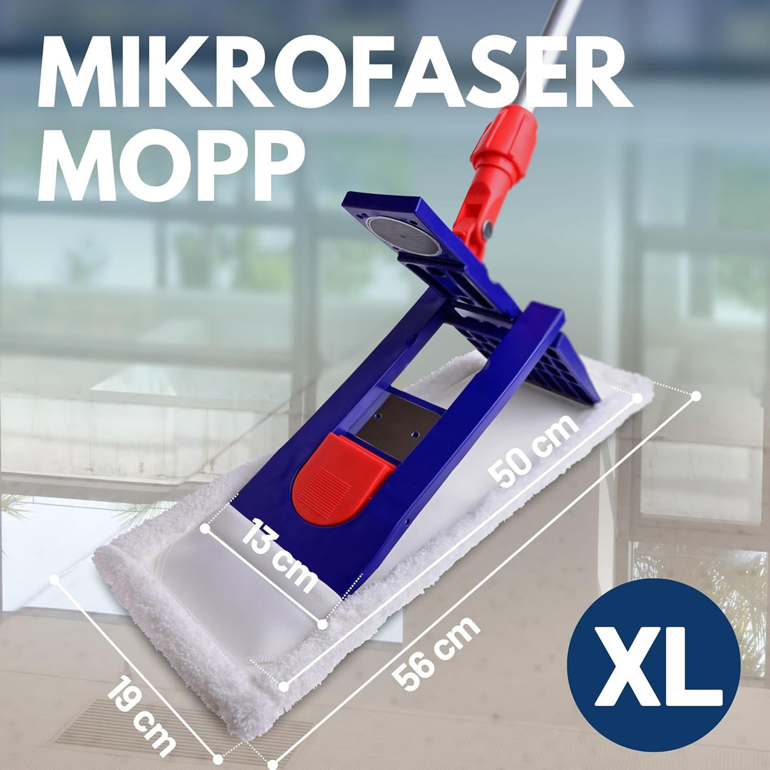 Sonty 5 Stück Mopp, Wischmop Professional, Microfaser 50cm weiss (5)