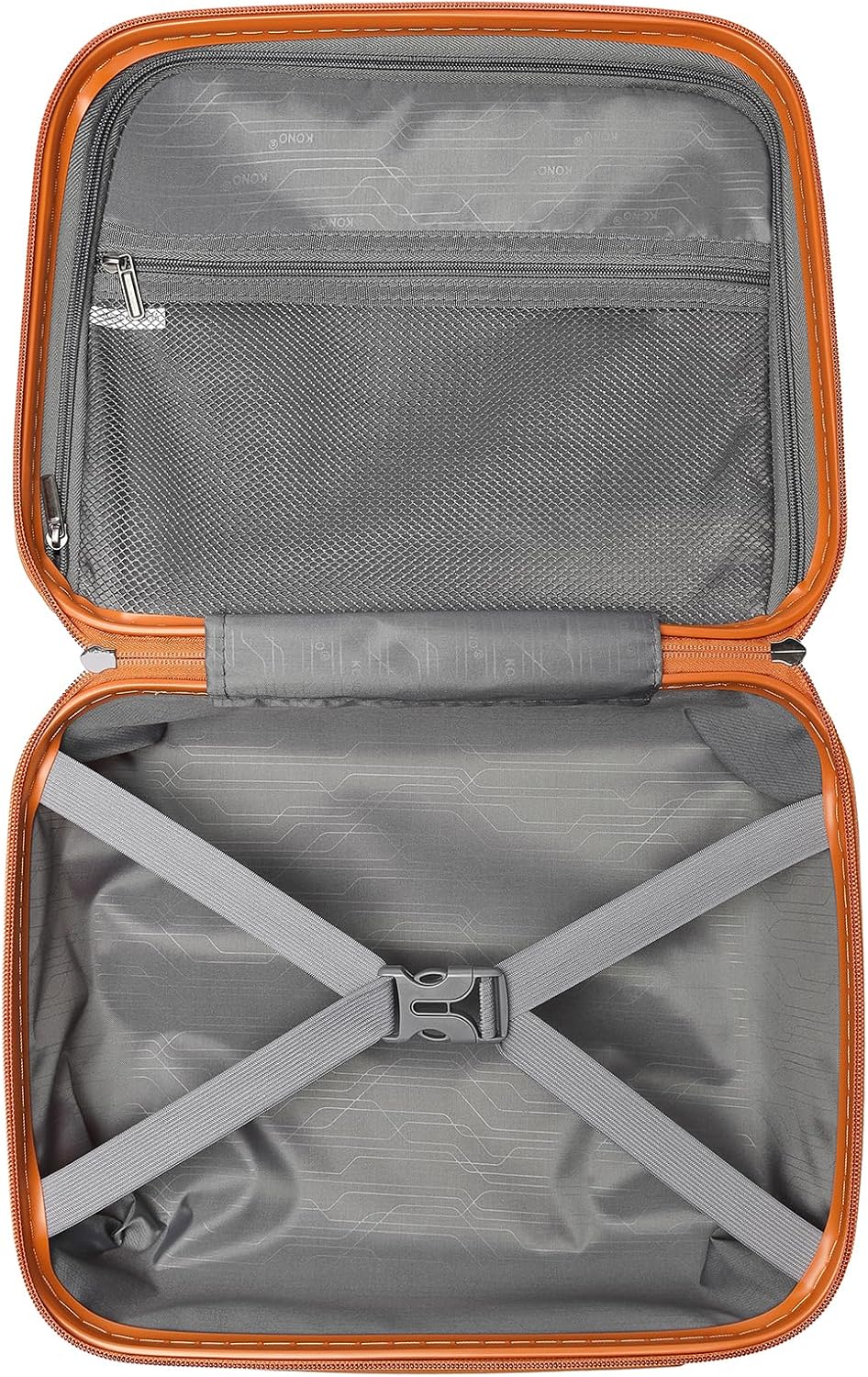 KONO Kosmetikkoffer Beautycase Kabinengepäck Damen PP Schminkkoffer (Orange) Orange S, Orange S