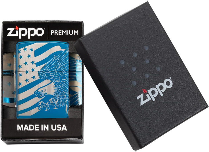 Zippo Adlerfeuerzeuge High Polish Blue, High Polish Blue