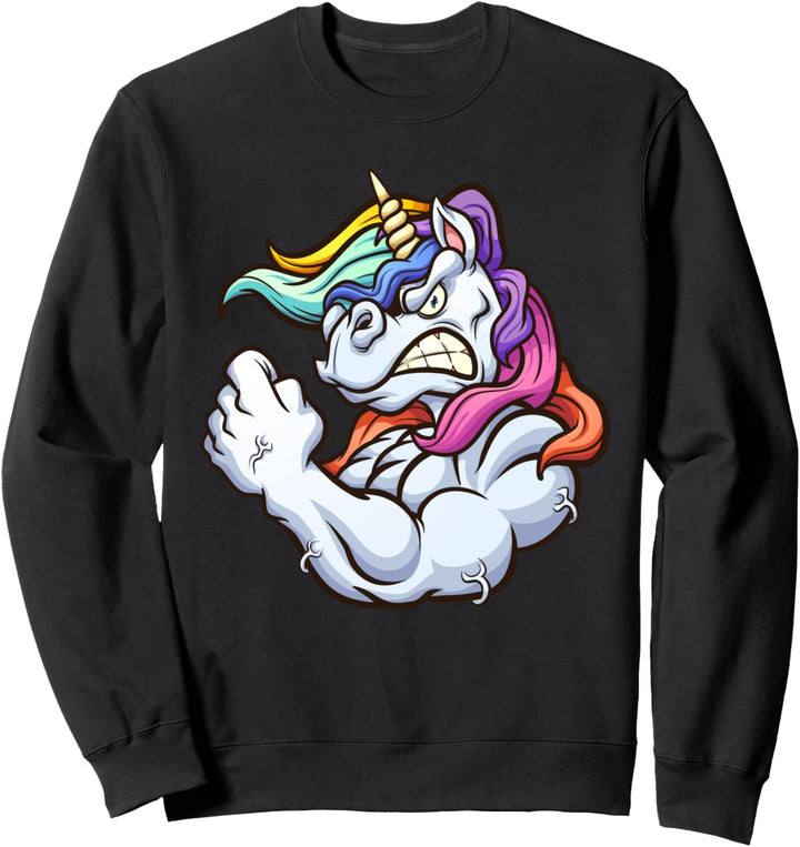 Einhorn mit Muskelshirt Geburtstag Vatertag Gym T-Shirt Sweatshirt