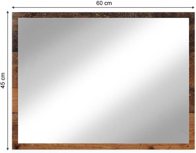 Vicco Badezimmerspiegel Kiko, Eiche rustikal, 45 x 60 cm, Eiche Rustikal