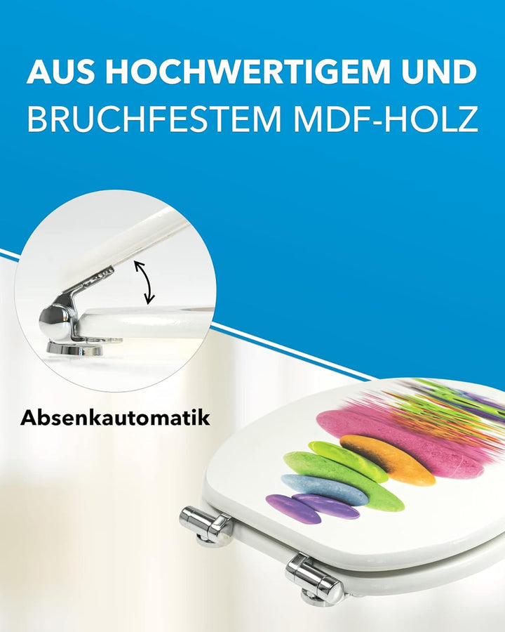 Xonic Design WC-Sitz - Premium Klo-Deckel - Toilettensitz mit Absenkautomatik - hochwertige Klobrill