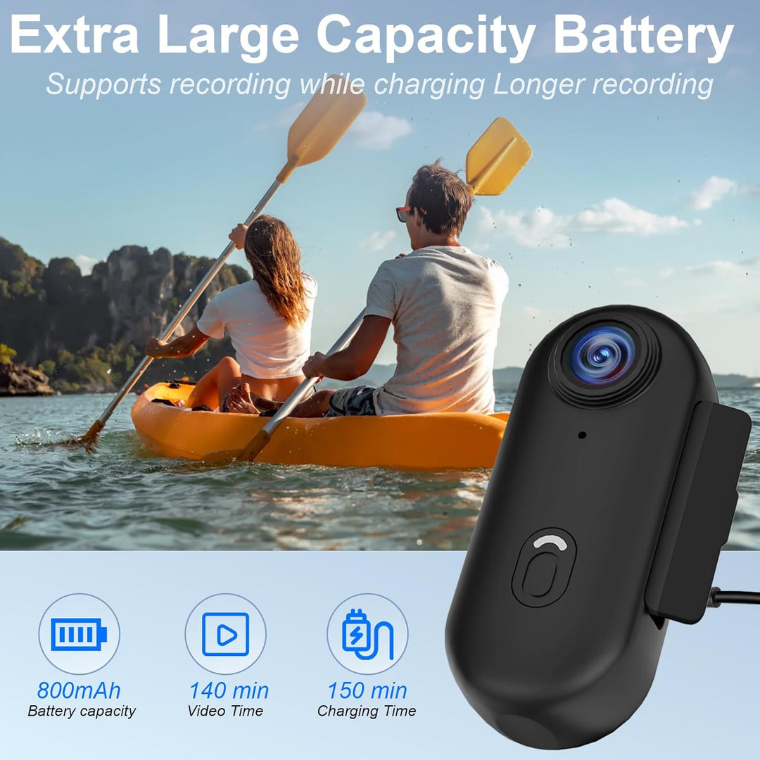 Action Cam WiFi,HD 1080P Mini Sportkamera mit 32 GB Speicherkarte,360° Kleine Action Kamera,Fahrrad
