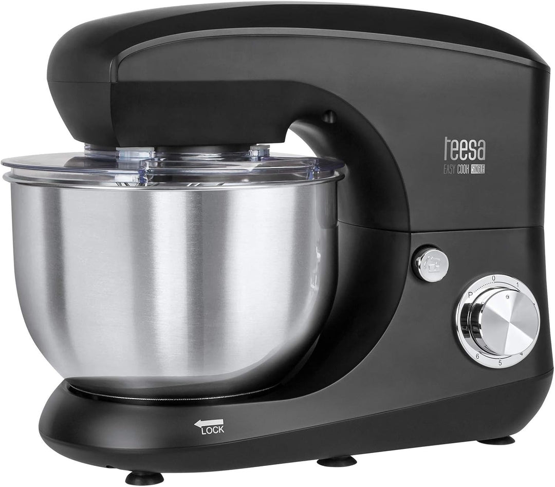 Teesa TSA3545-B EASY COOK SINGLE BLACK Küchenmaschine, Rührgerät, Mixer, 1400, Aluminium, 1 Liter, s