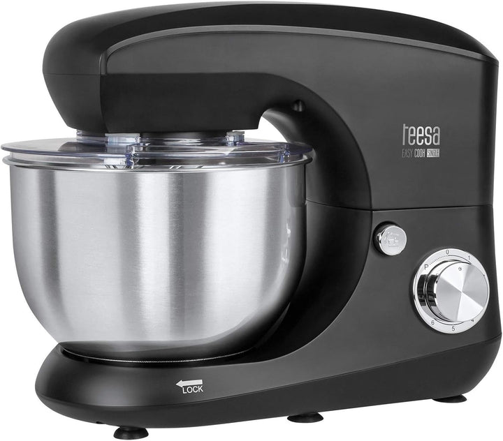 Teesa TSA3545-B EASY COOK SINGLE BLACK Küchenmaschine, Rührgerät, Mixer, 1400, Aluminium, 1 Liter, s
