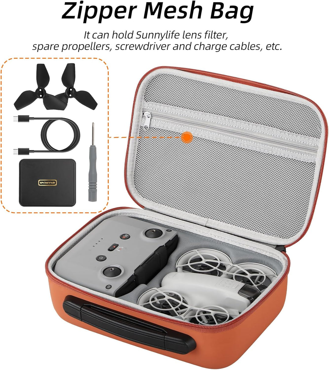 Tasche für DJI Neo Fly More Combo, kompakte Reisetasche Tragetasche für DJI Neo Drone Zubehör und RC